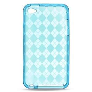  Ipod Touch 4 Crystal Skin Case Blue Checker Electronics