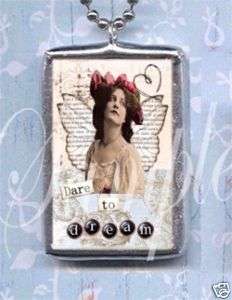 altered art DREAM SOLDERED PENDANT necklace CHARM  