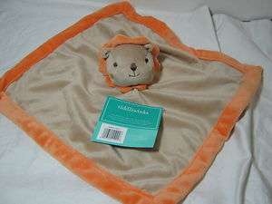 Tiddliwinks Orange Tan Lion Safari Friends Snuggle Security Blanket 