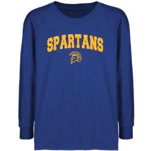 San Jose State Spartans Youth Royal Blue Logo Arch T shirt 
