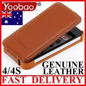 YOOBAO Genuine Leather Brown Case Cover For iPhone 4 4S 4GS  