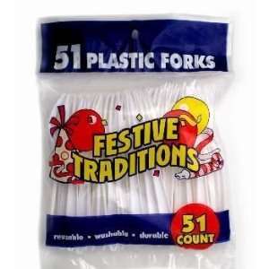  Plastic forks, bright white Case Pack 36