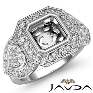 05Ct Heart Cut Diamond 3 Stone Anniversary Ring Setting Platinum 950 