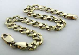 ESTATE 10k Gold Men’s Sparkly Spanish Link Bracelet  