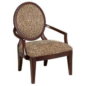 Aziza Animal Print Upholstered Arm Chair:  Kitchen & Dining