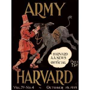  1929 Harvard Crimson vs. Army Black Knights 36 x 48 Canvas 