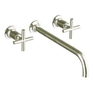  Angle Spout and Cross Handles, Valve Not Included, Vibrant Polished
