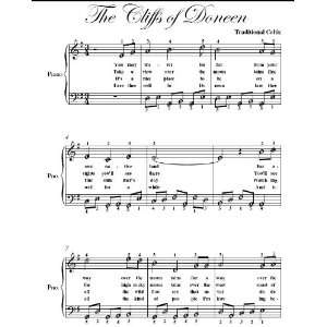   : Cliffs of Doneen Easy Piano Sheet Music: Traditional Celtic: Books