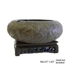    Chinese Ceramic Flower Pattern Black Bowl Ass749: Home & Kitchen