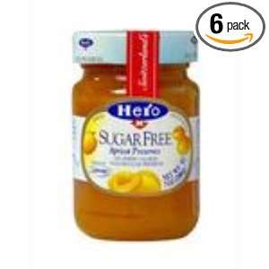 Hero Sugar Free Preserve Apricot, 7 Ounce Bottles (Pack of 6)  