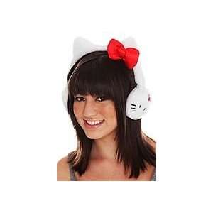  Hello Kitty Cute White Red Bow Earmuffs By Sanrio: Toys 
