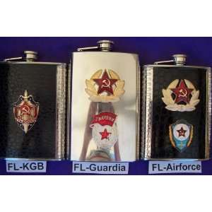  3 Flasks: KGB * Guardia * Air force * Russian USSR Soviet 