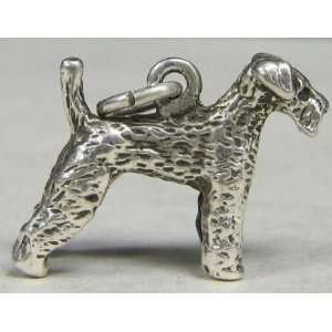  ORB Sterling Silver Dog Charm Wire Haired Fox Terrier 