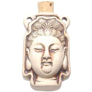   Ceramic High Fire Kuan Yin Bottle Pendant, 27 by 42mm Arts, Crafts