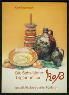 BOOK Traditional German Pottery folk art Schwalm ROSS antique ceramic 