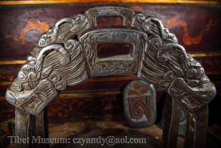Wonderful Amazing Pair Old Antique Tibetan Noble Carved Iron Stirrup 