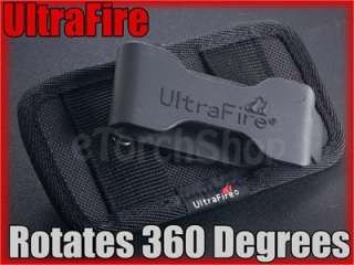   description ultrafire holster 402 rotates 360 degrees and locks in 12