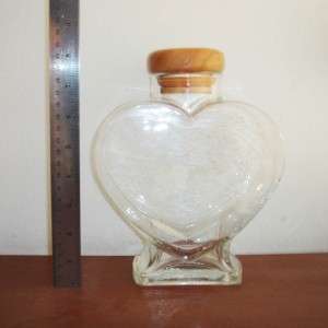 Jumbo Heart Shaped Glass Bottle 1200ml Cookie Candy Jar  