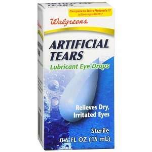  Walgreens Artificial Tears Lubricant Eye Drops, .5 oz 