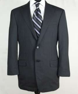 Hickey Freeman Beacon 2 Button Black Multi Stripe Suit $1495  