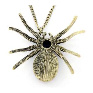 Gorgeous Gold tone Crystal Spider Pendant NECKLACE  
