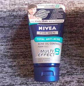 Nivea For Men : Total Anti Acne Acne oil control Foam 8in1  