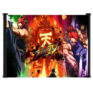  Street Fighter IV 4 Game Akuma Fabric Wall Scroll Poster 