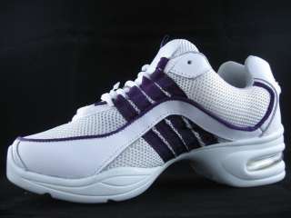 NEW Qiaojia Dance Jazz Hip Hop Sneakers White & Purple  