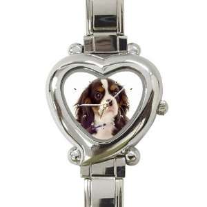  king charles spaniel pup 8 Heart Shaped Italian Charm 