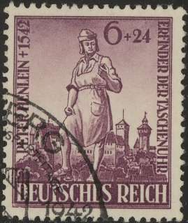 Stamp Germany Mi 819 Sc B208 WWII 3rd Reich Nazi Peter Henlein 
