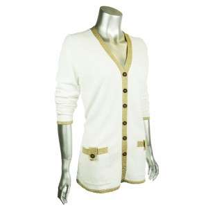 Sutton Studio Gold Tipped Jacket Buttonfront Cardigan S  