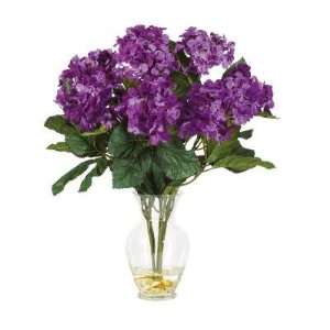   Hydrangea Silk Flower Arrangement   Purple 1082 PP: Kitchen & Dining
