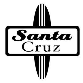 Santa Cruz, California Vintage Style Travel/Surf Decal  