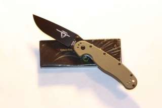 Ontario RAT 1 Folding Knife Plain Green Nylon Handle 8846 OD  