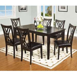 Solid Wood Springhill Espresso Finish 7 Piece Dining Room Set  