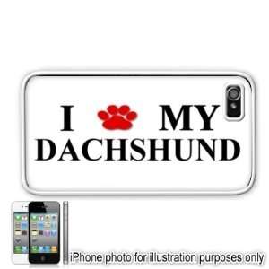  Daschund Hound Paw Love Dog Apple iPhone 4 4S Case Cover 