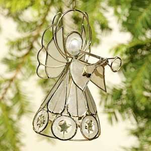  Capiz Angel Ornament   Fair Trade