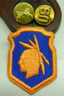 Estate WW2 98th Division Shoulder PATCH & 2 Collar Devices US 