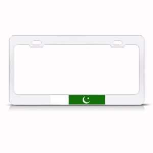  Pakistan Pakistani Flag White Country Metal license plate 
