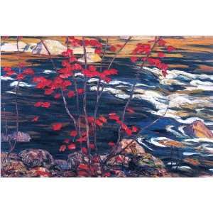  Canvas by Alexander Young Jackson, The Red Maple, 36 in X 
