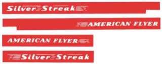 AMERICAN FLYER DECALS Set for the SILVER STREAK DIESEL. Water Setting 
