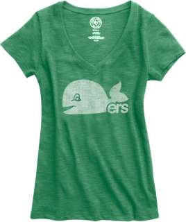 Hartford Whalers Womens 47 Brand Green Pucky The Whale Retro Logo 
