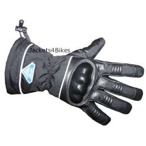  CARBON KEVLAR WATERPROOF MOTORCYCLE LEATHER GLOVES L Automotive