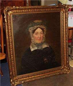 RARE Framed Jane Gardner 1809 Mourning Portrait Quaker? Black Mourning 