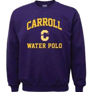 Carroll College Fighting Saints Purple Water Polo Arch Crewneck 
