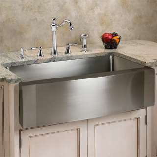 33 Stainless Steel Single Well Wave Apron Farm Sink  
