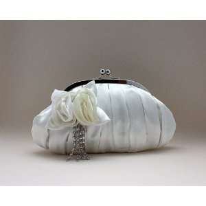 NWT Very Cute Bridal Accessories Satin Handbag with Rhinestone Evening 
