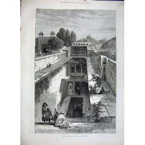    1881 People Trees Hindoo Shrine Allahabad Fine Art