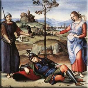  Allegory 16x16 Streched Canvas Art by Raphael