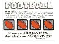 SRM   FOOTBALL Scrapbook Stickers   definition & quote  